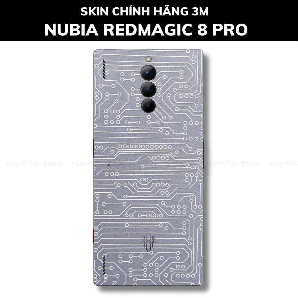 Skin 3m Nubia Redmagic 8 Pro, 8 Pro Plus full body và camera nhập khẩu chính hãng USA phụ kiện điện thoại huỳnh tân store - Electronic White 2021 - Warp Skin Collection