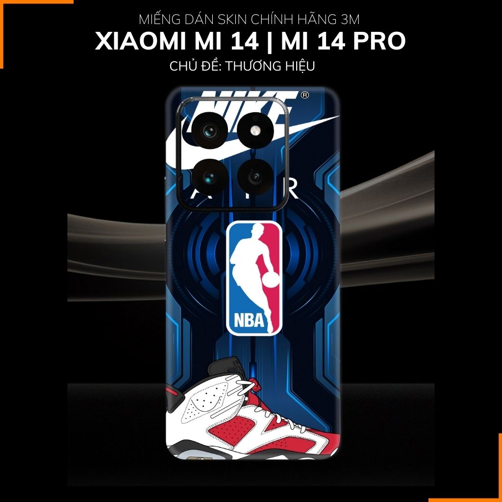 Dán skin điện thoại Xiaomi Mi 14 , Mi 14 Pro full body và camera nhập khẩu chính hãng USA in hình Thương Hiệu - SKD E12 phụ kiện điện thoại huỳnh tân store