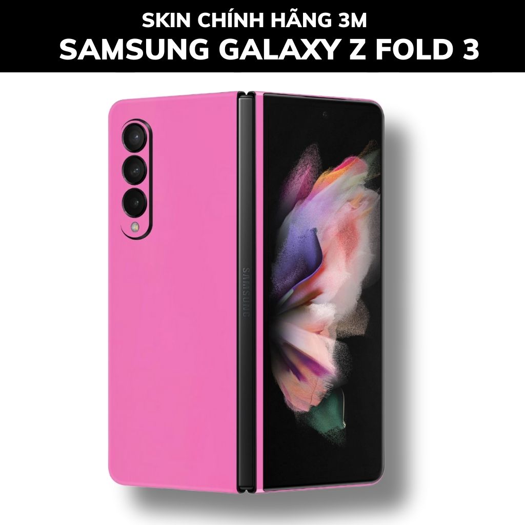 Skin 3m samsung galaxy Z Fold 4, Z Fold 3, Z Fold 2 full body và camera nhập khẩu chính hãng USA phụ kiện điện thoại huỳnh tân store - Oracal Hot Pink - Warp Skin Collection