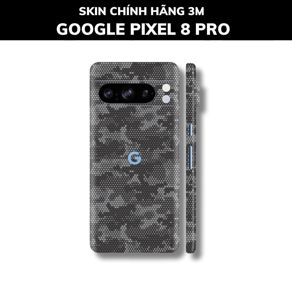 Dán skin điện thoại Pixel 8, Pixel 8 Pro full body và camera nhập khẩu chính hãng USA phụ kiện điện thoại huỳnh tân store - Mamba Grey - Warp Skin Collection