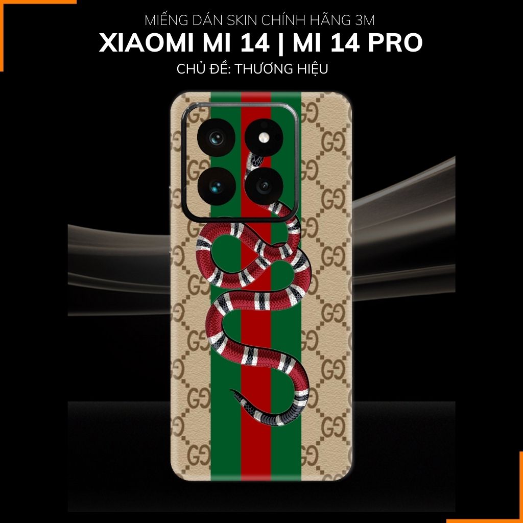 Dán skin điện thoại Xiaomi Mi 14 , Mi 14 Pro full body và camera nhập khẩu chính hãng USA in hình Thương Hiệu - SKD E08 phụ kiện điện thoại huỳnh tân store