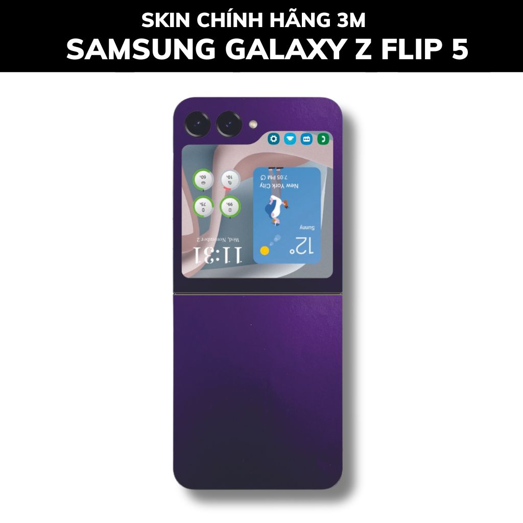 dán skin 3m samsung galaxy z flip 5 full body, camera phụ kiện điện thoại huỳnh tân store - Violet Purple