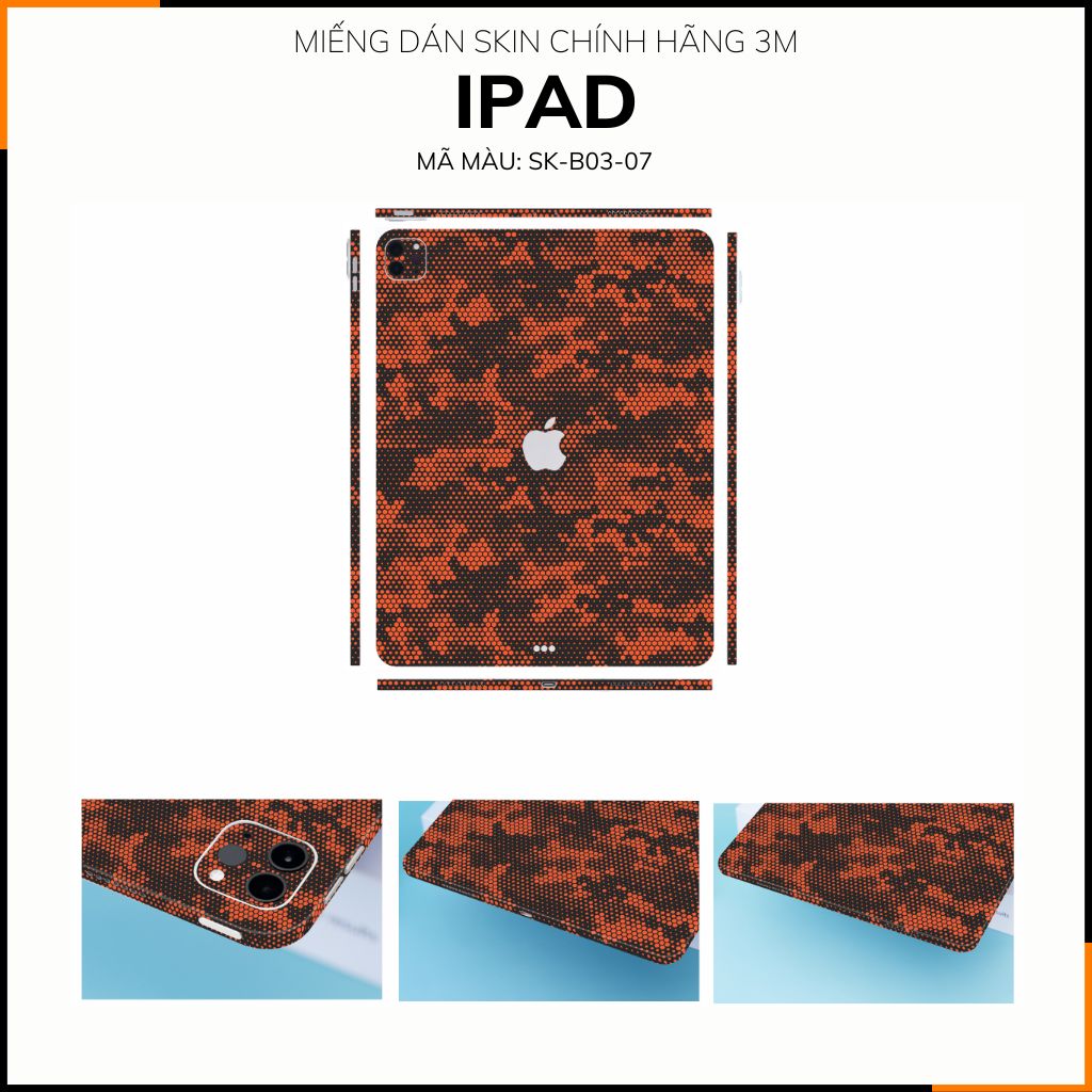Dán skin ipad , ipad pro, ipad air , ipad mini full body và camera chính hãng 3M - MAMBA ORANGE -  SK B03 07 phụ kiện điện thoại huỳnh tân store