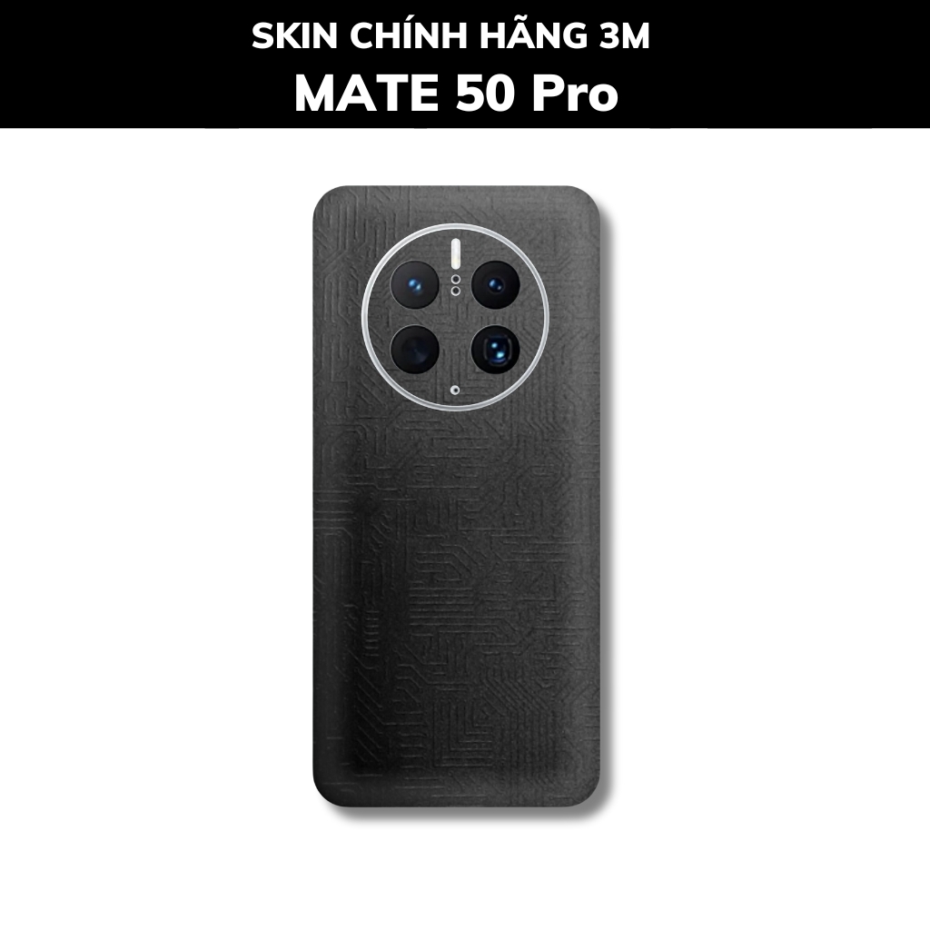 Dán skin điện thoại Huawei Mate 50 Pro full body và camera nhập khẩu chính hãng USA phụ kiện điện thoại huỳnh tân store - Electronic Black 2022 - Warp Skin Collection
