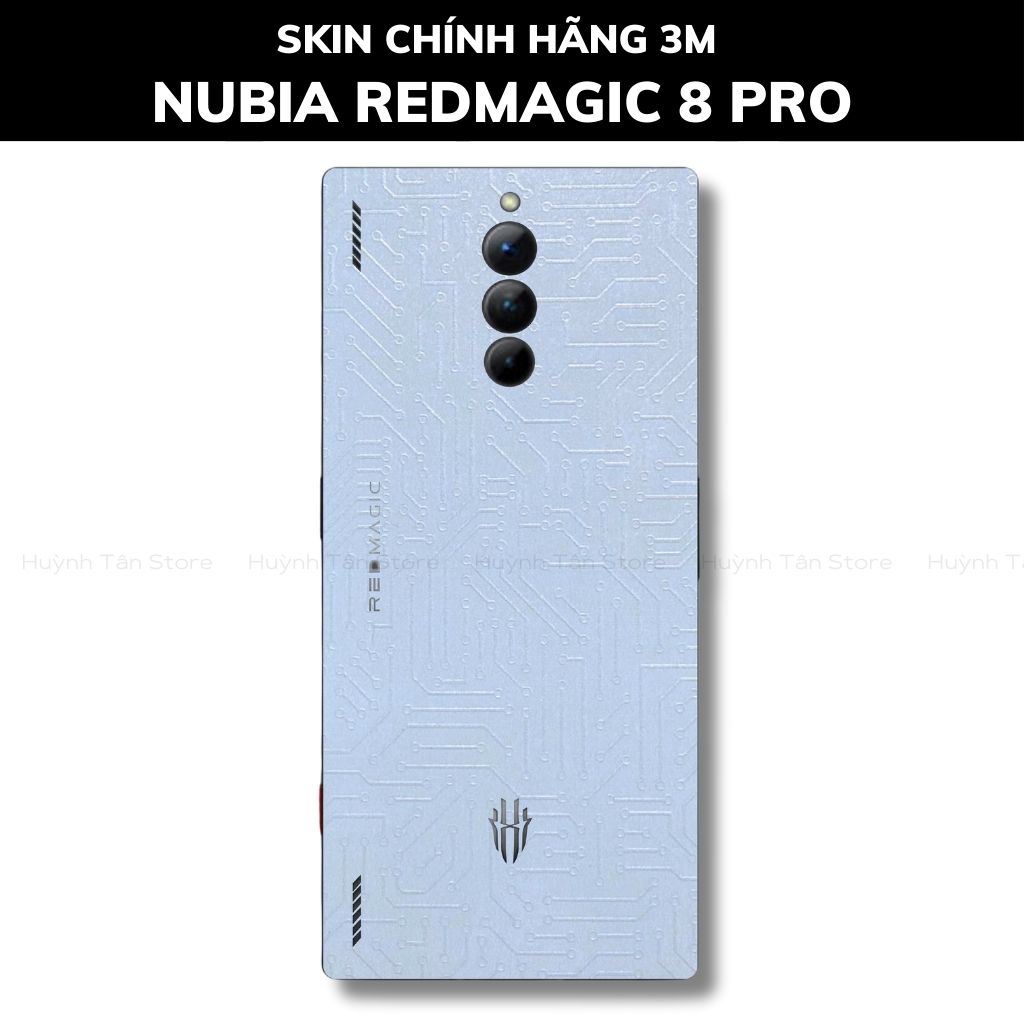 Skin 3m Nubia Redmagic 8 Pro, 8 Pro Plus full body và camera nhập khẩu chính hãng USA phụ kiện điện thoại huỳnh tân store - Electronic White 2022 - Warp Skin Collection