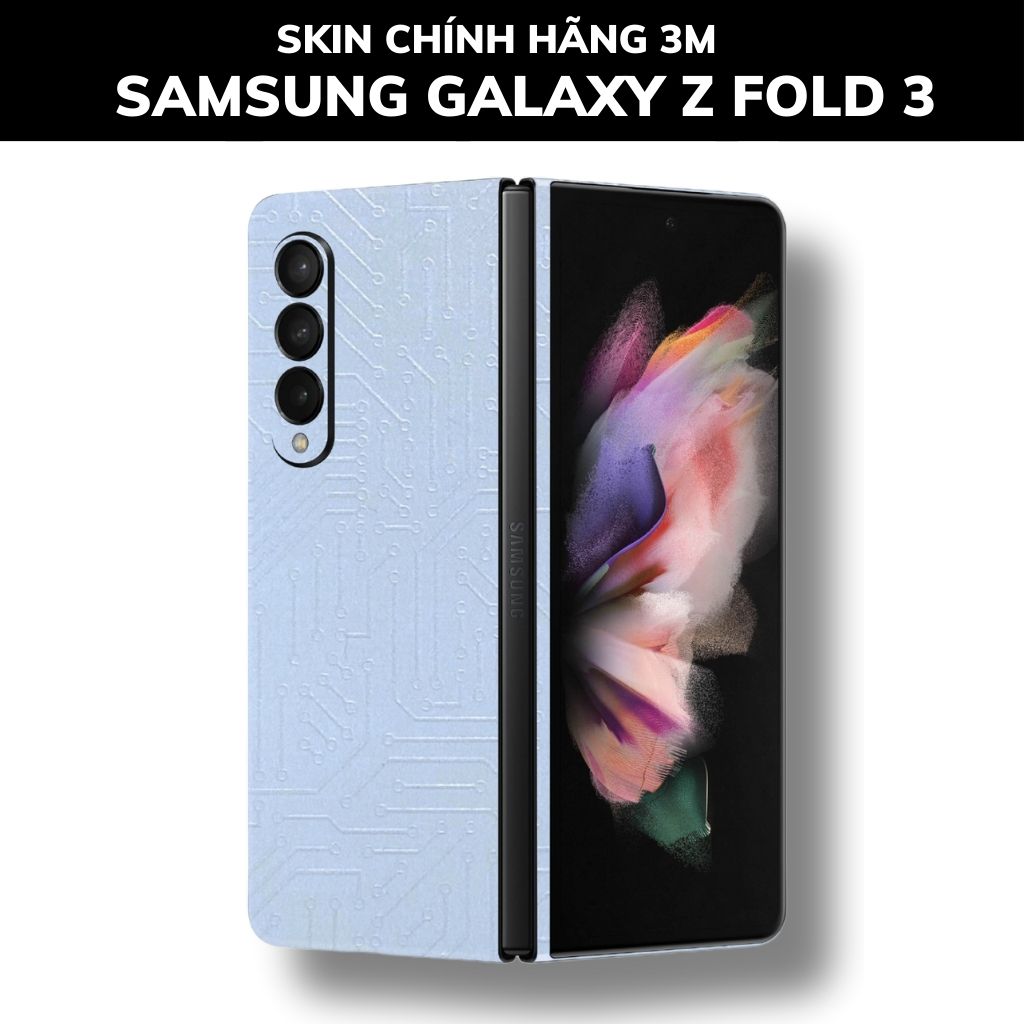 Skin 3m samsung galaxy Z Fold 4, Z Fold 3, Z Fold 2 full body và camera nhập khẩu chính hãng USA phụ kiện điện thoại huỳnh tân store - Electronic White 2022 - Warp Skin Collection