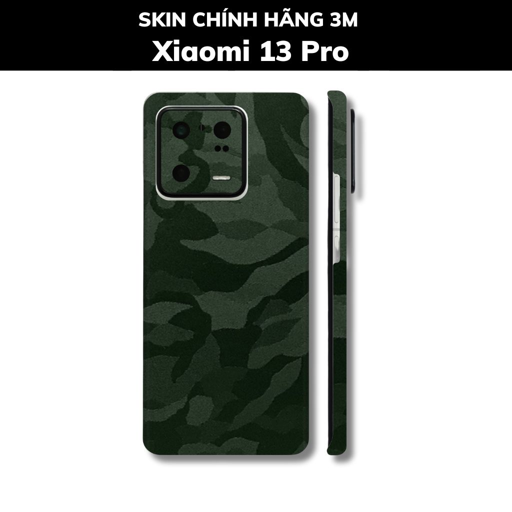 Skin 3m Mi 13 Ultra, Mi 13 Pro, Mi 13  full body và camera nhập khẩu chính hãng USA phụ kiện điện thoại huỳnh tân store - Camo Green - Warp Skin Collection