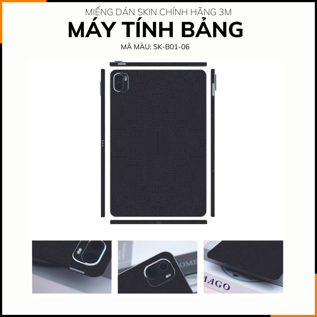 Dán skin máy tính bảng xiaomi, huawei, oppo, lenovo, google, microsoft, vivo  full body và camera chính hãng ORAFOL nhập khẩu từ ĐỨC MÁY TÍNH BẢNG  - ELECTRIC FULL BLACK -  SK B01 06 phụ kiện điện thoại huỳnh tân store