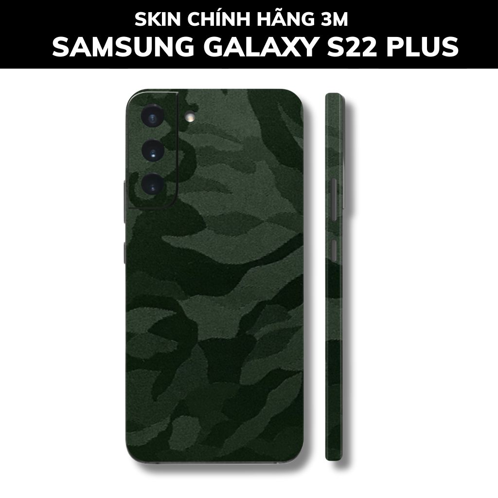 Skin 3m samsung galaxy S22 ultra , S22 plus, S22 full body và camera nhập khẩu chính hãng USA phụ kiện điện thoại huỳnh tân store - Camo Green - Warp Skin Collection