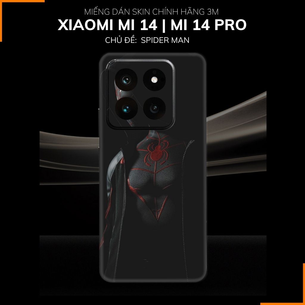 Dán skin điện thoại Xiaomi Mi 14 , Mi 14 Pro full body và camera nhập khẩu chính hãng USA in hình SPIDER MAN - SKD V01 phụ kiện điện thoại huỳnh tân store