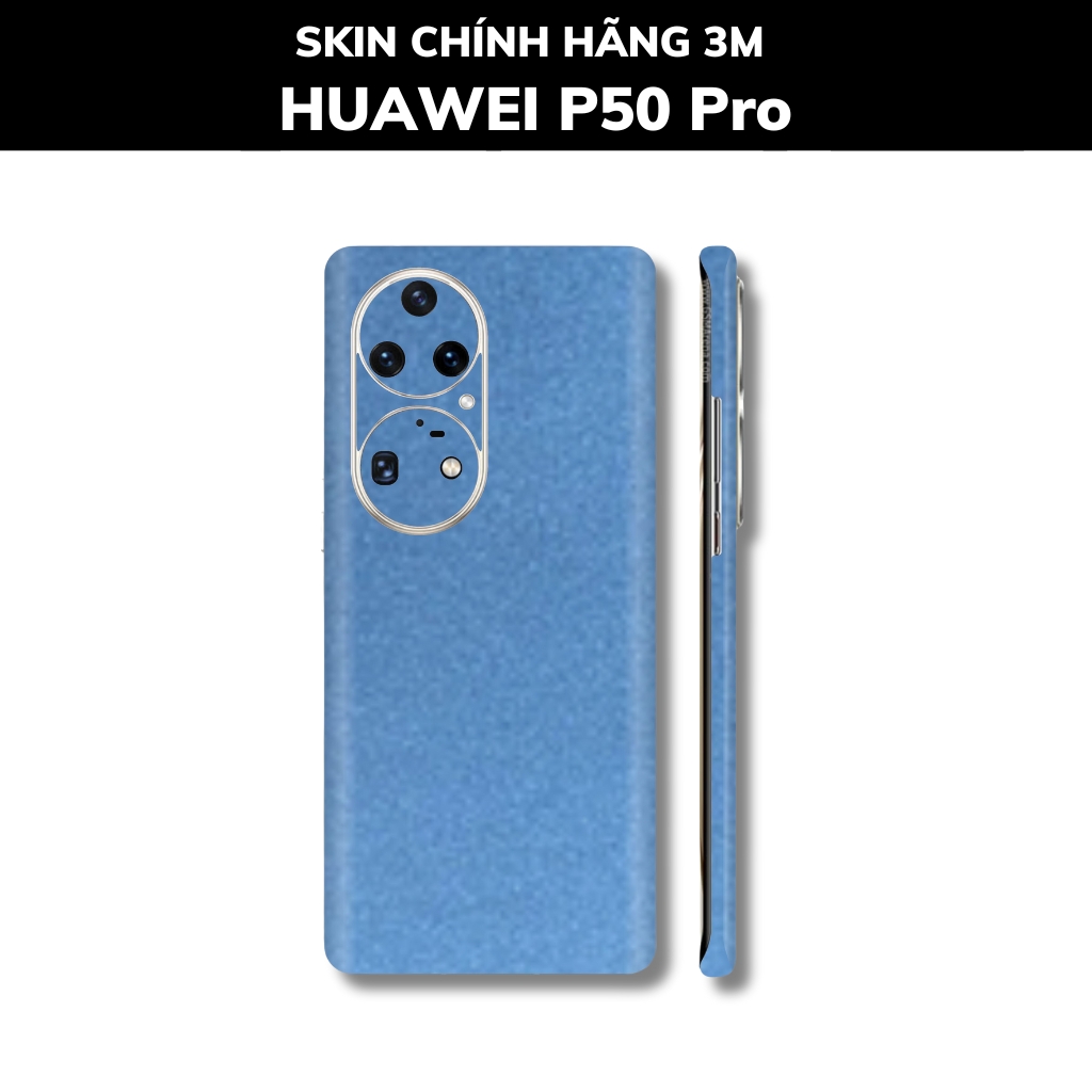 Dán skin điện thoại Huawei P50 Pro full body và camera nhập khẩu chính hãng USA phụ kiện điện thoại huỳnh tân store - Dove Blue Metallic - Warp Skin Collection