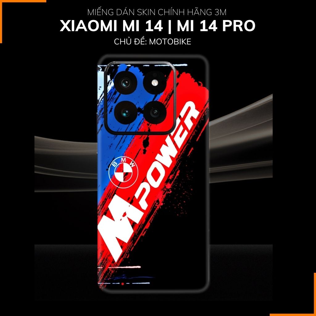 Dán skin điện thoại Xiaomi Mi 14 , Mi 14 Pro full body và camera nhập khẩu chính hãng USA in hình Motobiker - SKD C08 phụ kiện điện thoại huỳnh tân store