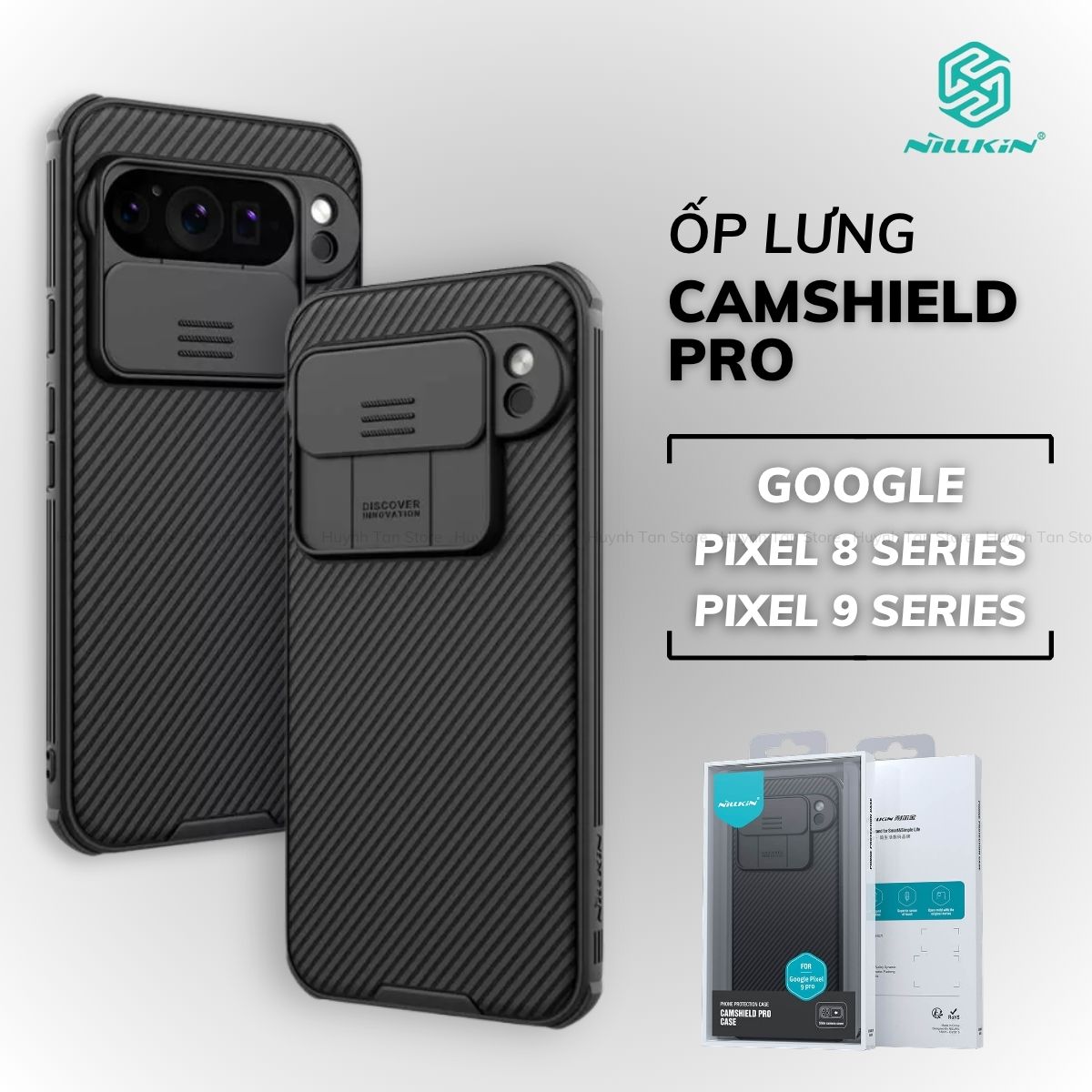Ốp lưng Google Pixel 8/ 8 Pro/ 9 Pro nắp trượt bảo vệ camera Nillkin CamShield Pro