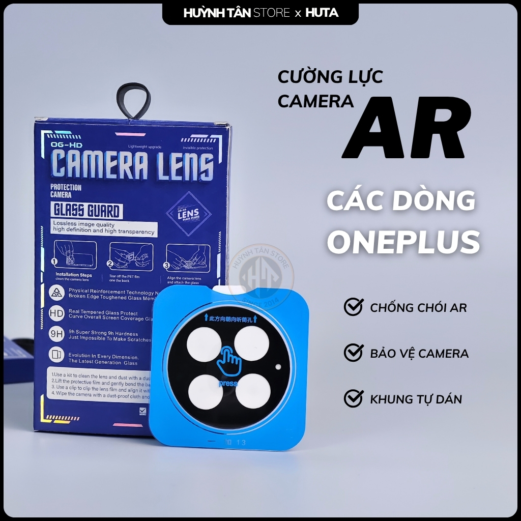 Kính cường lực camera Oneplus 13 FULL ĐEN chống chói công nghệ AR có khung tự dán chống trầy bảo vệ toàn diện phụ kiện huỳnh tân store