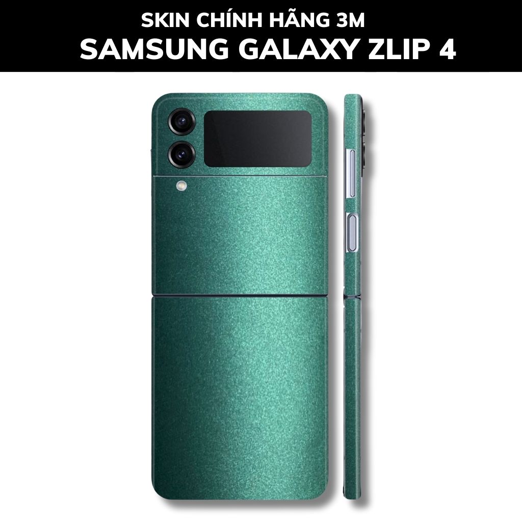 Skin 3m samsung galaxy Z Flip 4, Z Flip 3, Z Flip full body và camera nhập khẩu chính hãng USA phụ kiện điện thoại huỳnh tân store - Matte Green - Warp Skin Collection