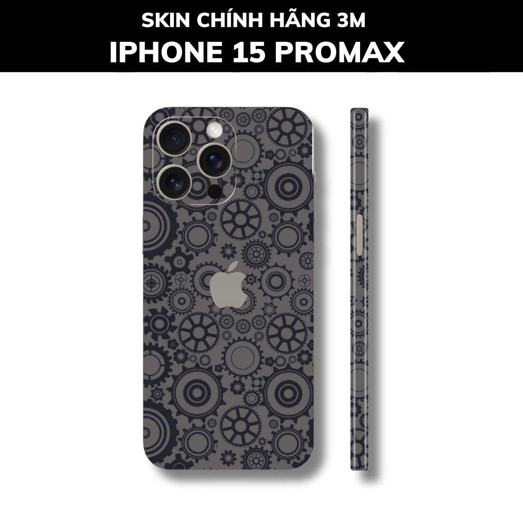 Dán skin điện thoại Iphone 15 Pro Max full body và camera nhập khẩu chính hãng USA phụ kiện điện thoại huỳnh tân store - Bánh Răng - Warp Skin Collection