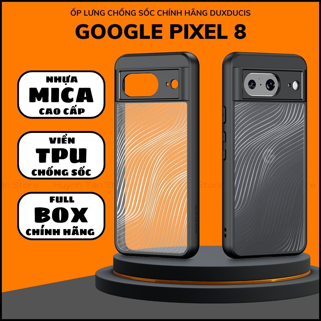 Ốp lưng google pixel 8 aimo chính hãng duxducis chống va đập trong suốt không ố vàng huỳnh tân store