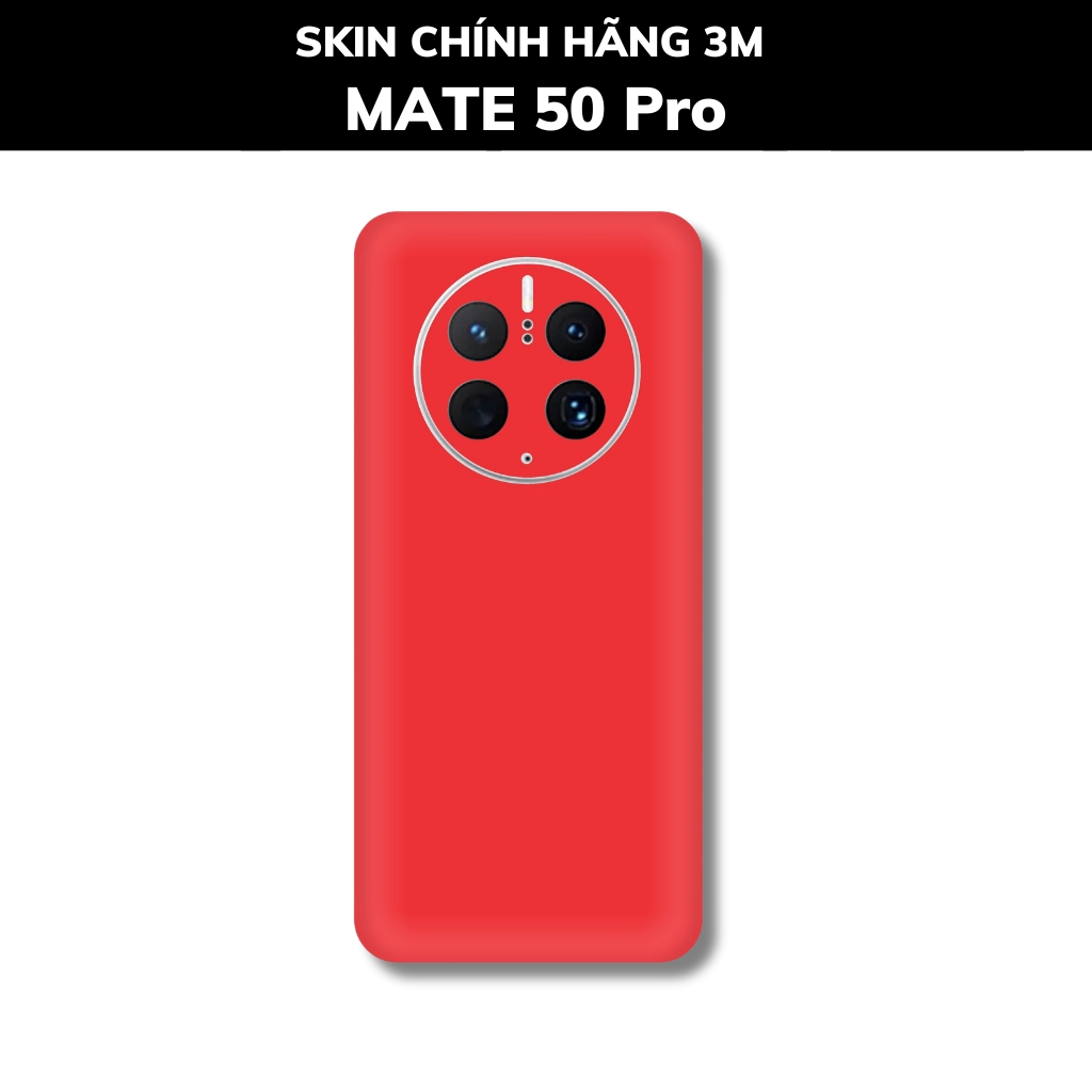 Dán skin điện thoại Huawei Mate 50 Pro full body và camera nhập khẩu chính hãng USA phụ kiện điện thoại huỳnh tân store - Matte Red - Warp Skin Collection