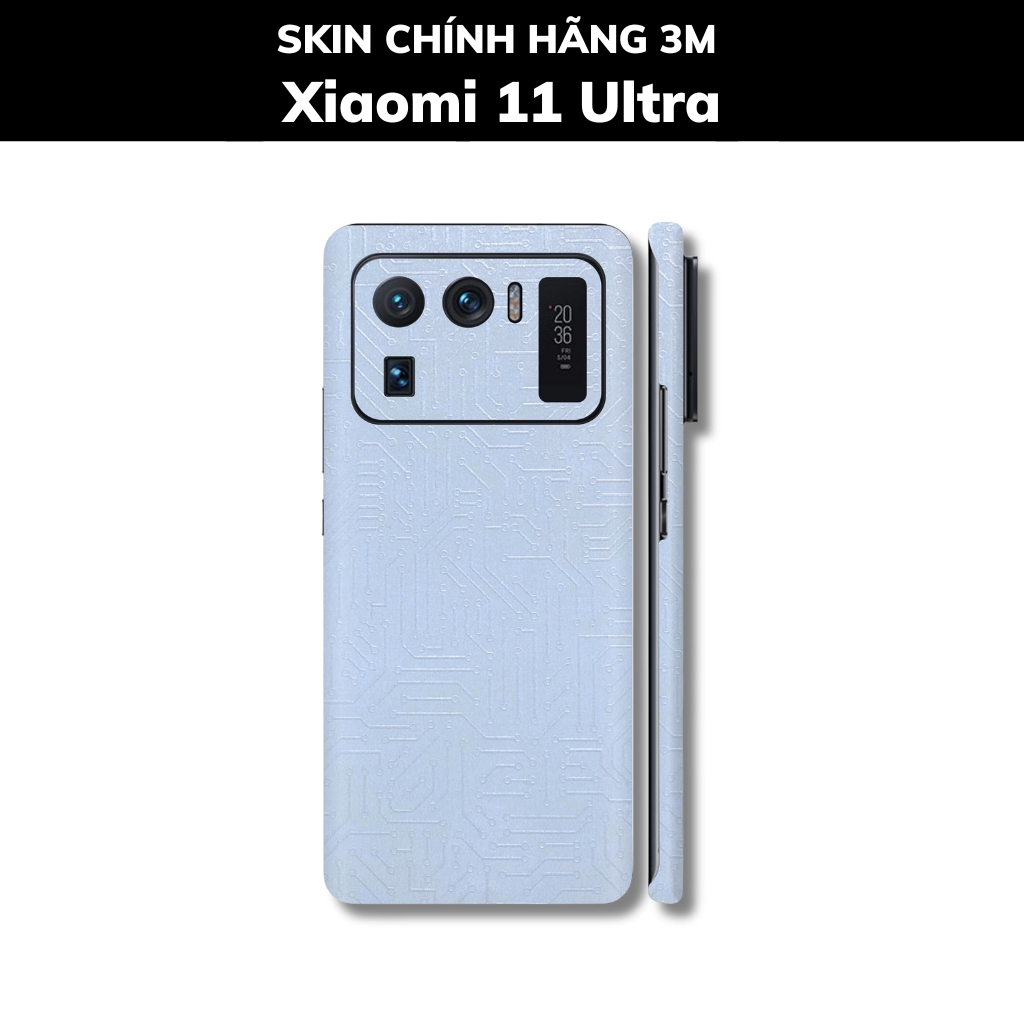 Skin 3m Mi 11 Ultra full body và camera nhập khẩu chính hãng USA phụ kiện điện thoại huỳnh tân store - Electronic White 2022 - Warp Skin Collection