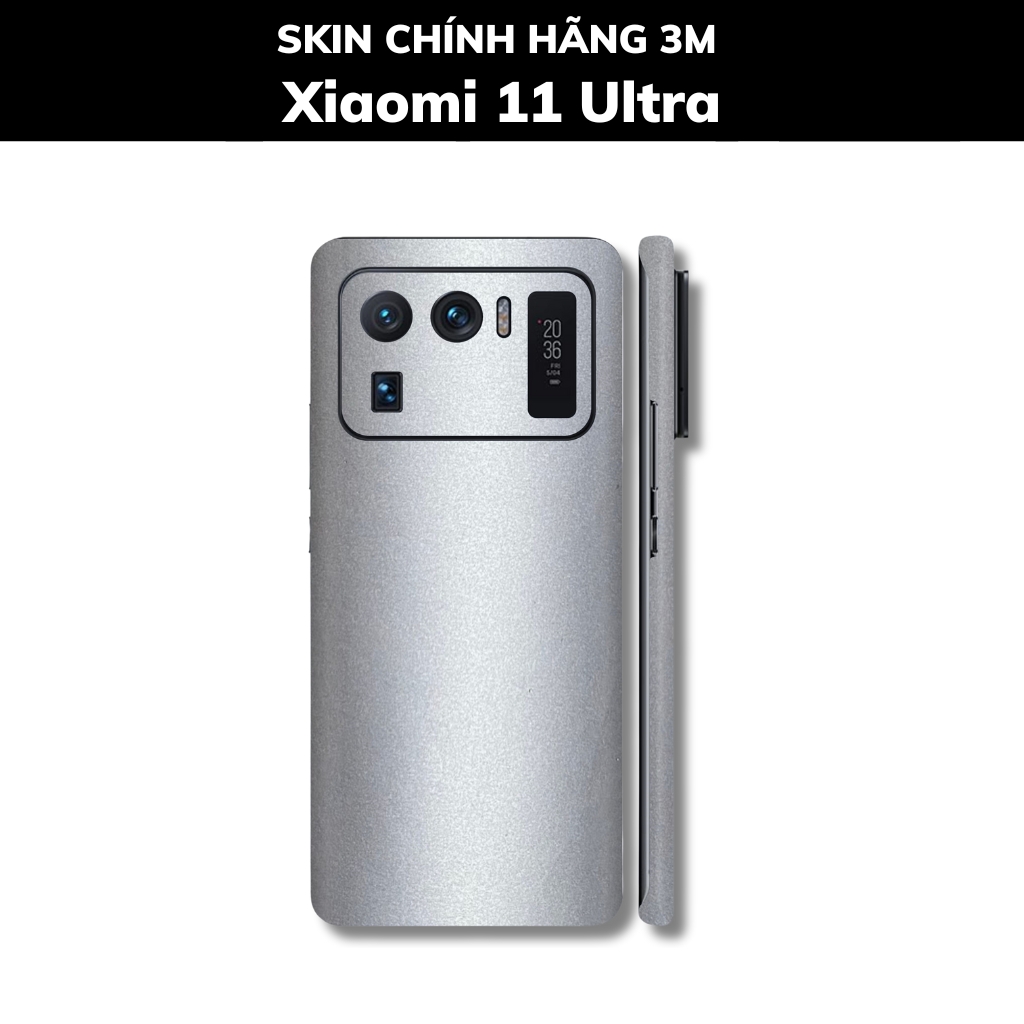 Skin 3m Mi 11 Ultra full body và camera nhập khẩu chính hãng USA phụ kiện điện thoại huỳnh tân store - Alumium White - Warp Skin Collection