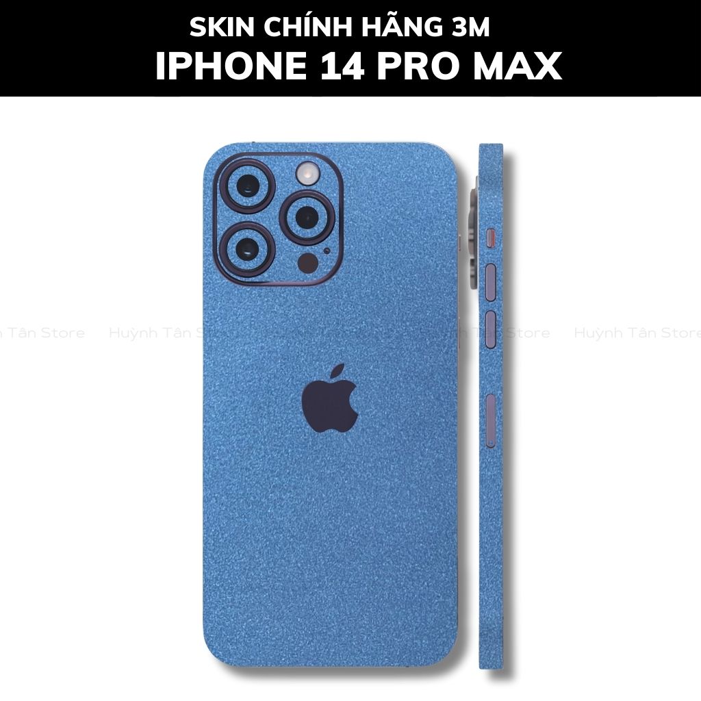 Skin 3m Iphone 14, Iphone 14 Pro, Iphone 14 Pro Max full body và camera nhập khẩu chính hãng USA phụ kiện điện thoại huỳnh tân store - Oracal Dove Blue Metalic - Warp Skin Collection