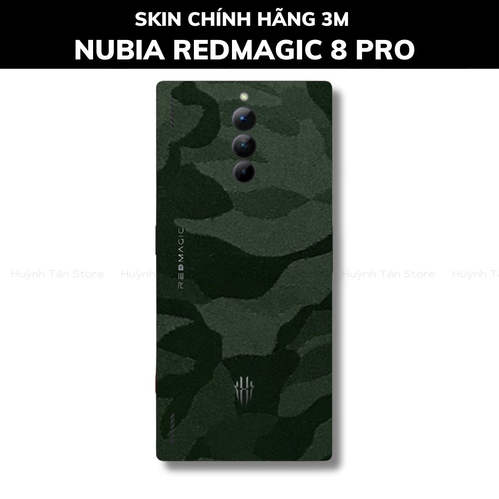 Skin 3m Nubia Redmagic 8 Pro, 8 Pro Plus full body và camera nhập khẩu chính hãng USA phụ kiện điện thoại huỳnh tân store - Camo Green - Warp Skin Collection