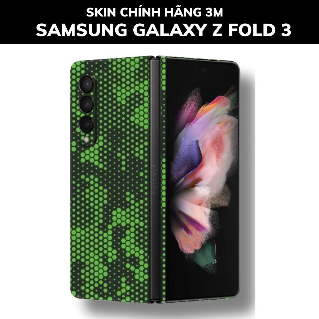 Skin 3m samsung galaxy Z Fold 4, Z Fold 3, Z Fold 2 full body và camera nhập khẩu chính hãng USA phụ kiện điện thoại huỳnh tân store - Mamba Green - Warp Skin Collection