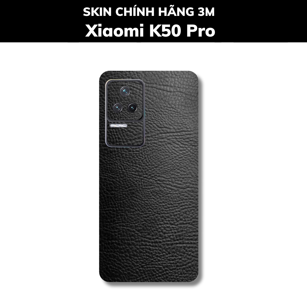 Dán skin điện thoại K50 Pro full body và camera nhập khẩu chính hãng USA phụ kiện điện thoại huỳnh tân store - Hexis Black Leather - Warp Skin Collection