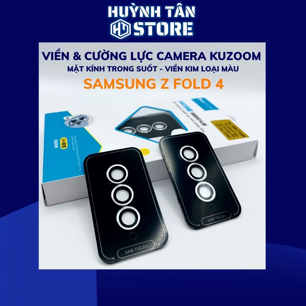 Cường lực camera z fold 4 chính hãng KUZOOM viền nhiều màu chất lượng rõ nét bảo vệ toàn diện cụm camera phụ kiện huỳnh tân store