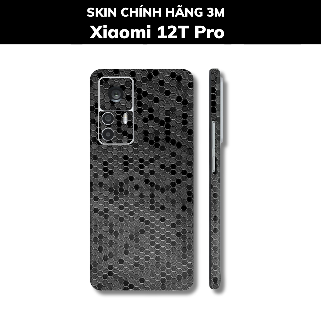 Skin 3m Mi 12T, Mi 12T Pro, K50 Ultra full body và camera nhập khẩu chính hãng USA phụ kiện điện thoại huỳnh tân store - Hexis Honeycomb Black - Warp Skin Collection