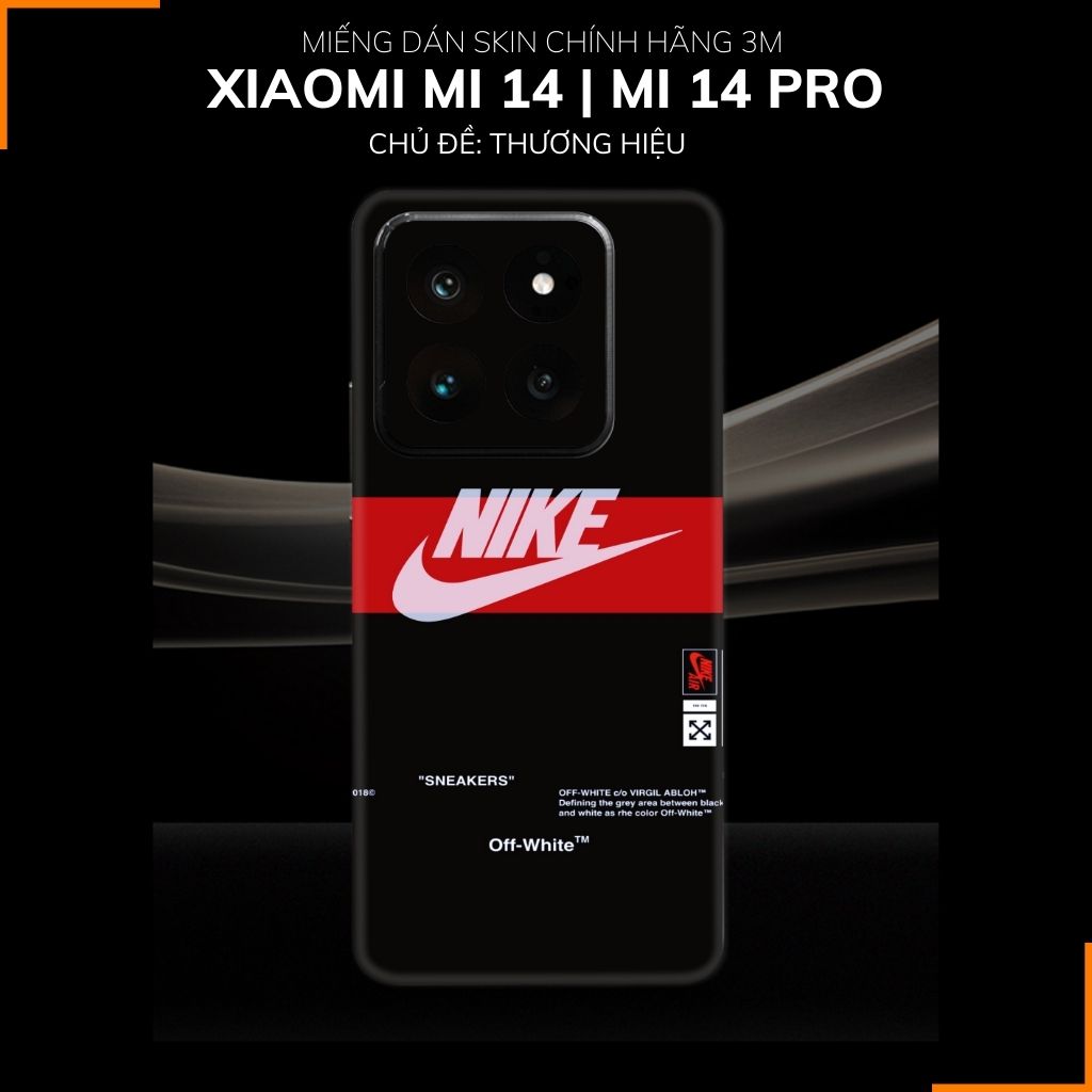Dán skin điện thoại Xiaomi Mi 14 , Mi 14 Pro full body và camera nhập khẩu chính hãng USA in hình Thương Hiệu - SKD E02 phụ kiện điện thoại huỳnh tân store