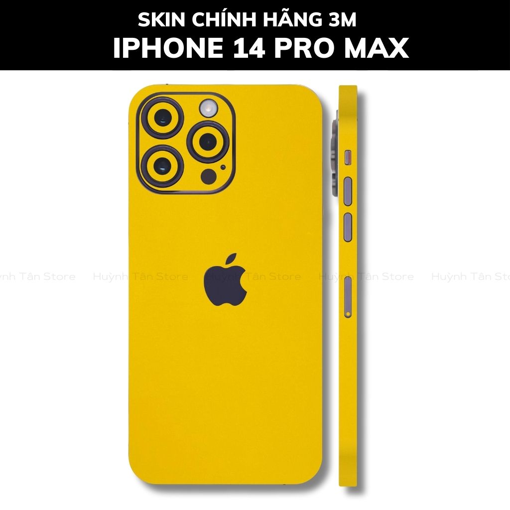 Skin 3m Iphone 14, Iphone 14 Pro, Iphone 14 Pro Max full body và camera nhập khẩu chính hãng USA phụ kiện điện thoại huỳnh tân store - Yellow Gloss - Warp Skin Collection