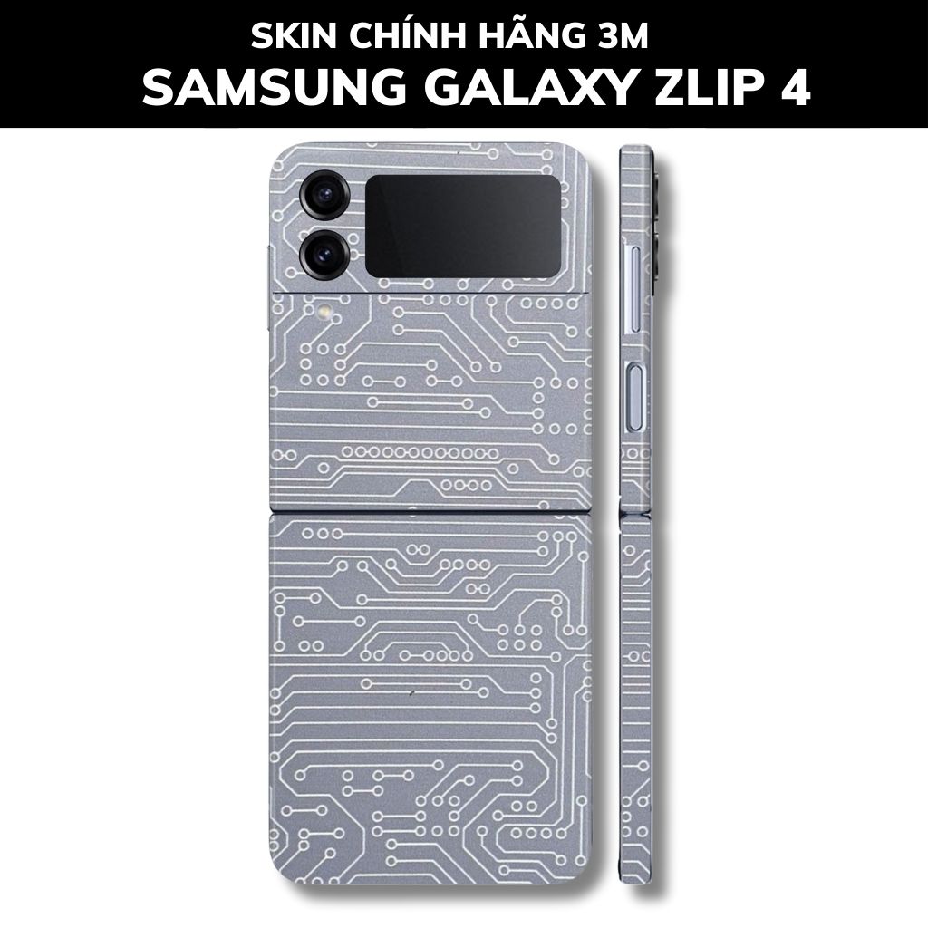 Skin 3m samsung galaxy Z Flip 4, Z Flip 3, Z Flip full body và camera nhập khẩu chính hãng USA phụ kiện điện thoại huỳnh tân store - Electronic White 2021 - Warp Skin Collection