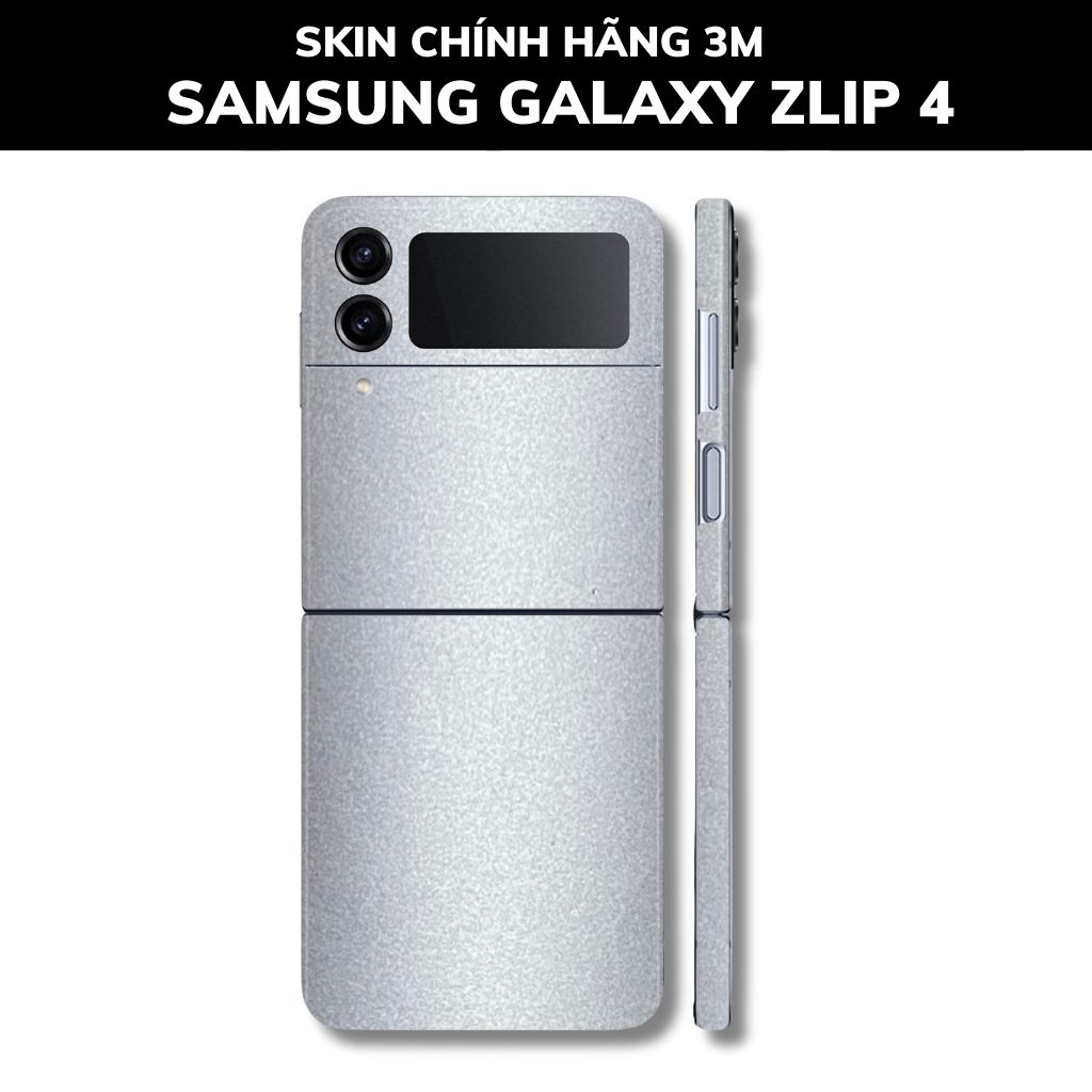 Skin 3m samsung galaxy Z Flip 4, Z Flip 3, Z Flip full body và camera nhập khẩu chính hãng USA phụ kiện điện thoại huỳnh tân store - Alumium White - Warp Skin Collection