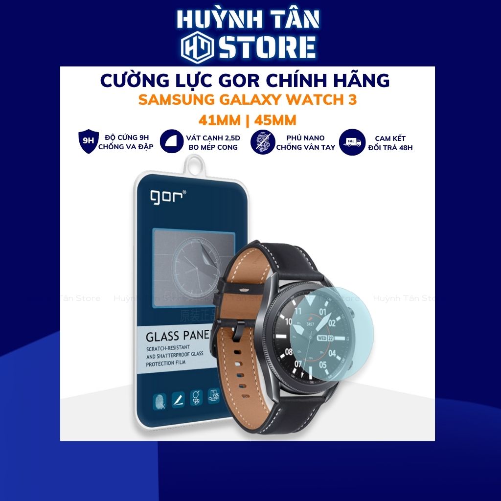 Kính cường lực mặt đồng hồ Samsung Galaxy Watch 3 chính hãng GOR