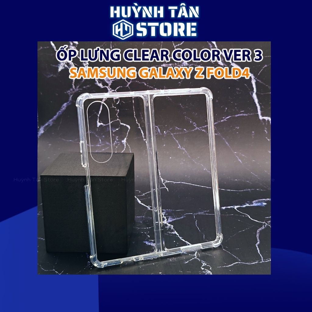 Ốp lưng chống sốc samsung z fold 4 clear color ver 3 trong suốt không ố vàng bảo vệ camera phụ kiện huỳnh tân store