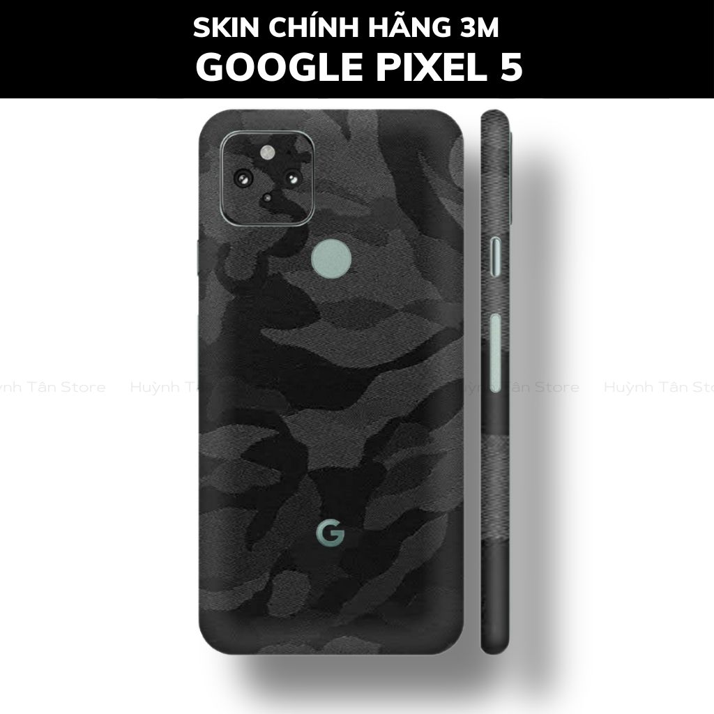 Skin 3m Google Pixel 5, Pixel 5A, Pixel 4A, Pixel 4A 5G full body và camera nhập khẩu chính hãng USA phụ kiện điện thoại huỳnh tân store - Camo Black - Warp Skin Collection