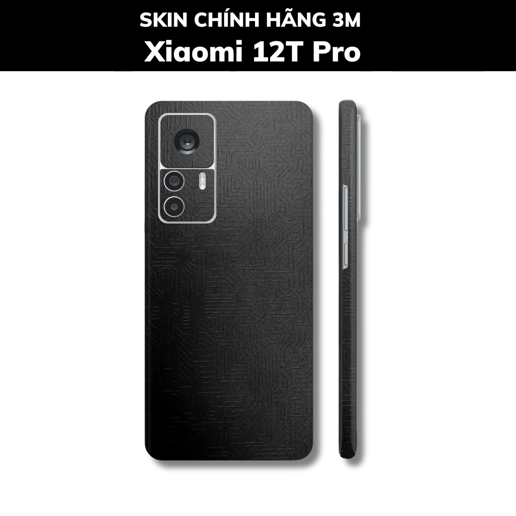 Skin 3m Mi 12T, Mi 12T Pro, K50 Ultra full body và camera nhập khẩu chính hãng USA phụ kiện điện thoại huỳnh tân store - Electronic Black 2022 - Warp Skin Collection