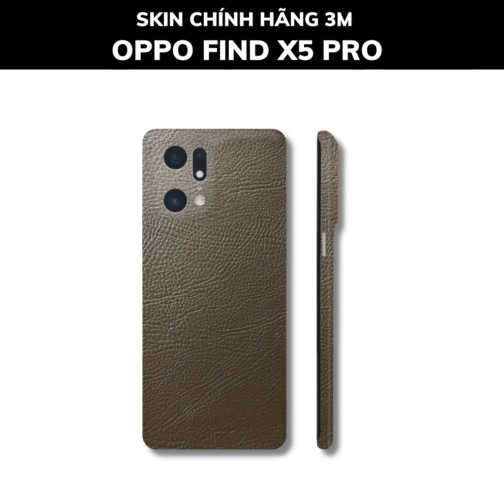 Dán skin điện thoại Oppo Find X5 Pro full body và camera nhập khẩu chính hãng USA phụ kiện điện thoại huỳnh tân store - Hexis Brown Leather - Warp Skin Collection