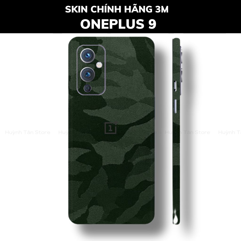 Skin 3m Oneplus 9R, 9 Pro, 9 full body và camera nhập khẩu chính hãng USA phụ kiện điện thoại huỳnh tân store - Camo Green - Warp Skin Collection
