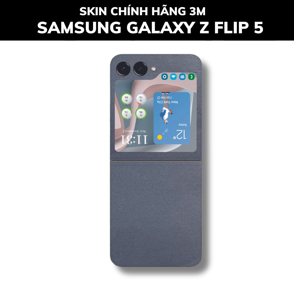 dán skin 3m samsung galaxy z flip 5 full body, camera phụ kiện điện thoại huỳnh tân store - Dark Gray