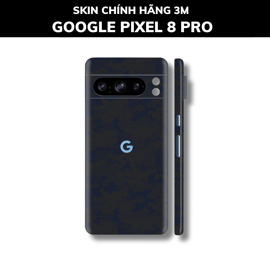 Dán skin điện thoại Pixel 8, Pixel 8 Pro full body và camera nhập khẩu chính hãng USA phụ kiện điện thoại huỳnh tân store - Mamba Light Blue - Warp Skin Collection