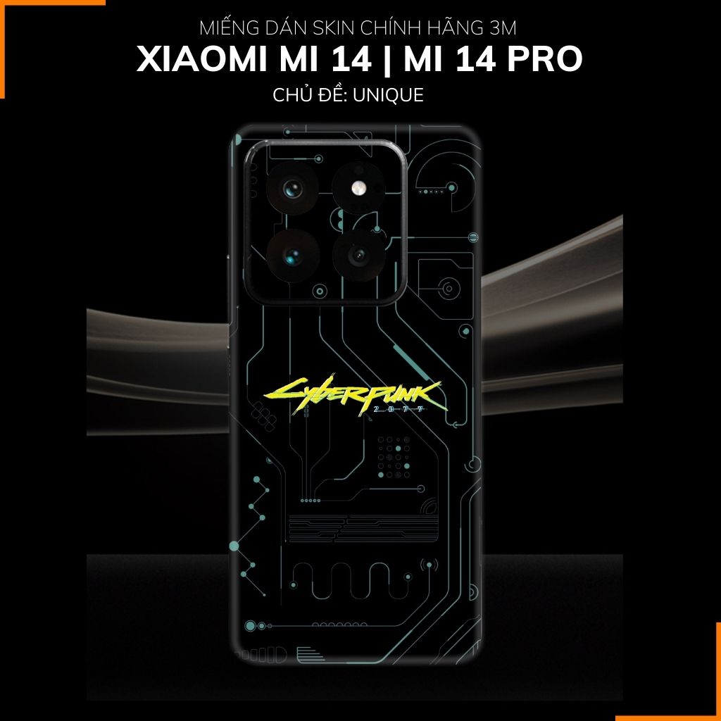 Dán skin điện thoại Xiaomi Mi 14 , Mi 14 Pro full body và camera nhập khẩu chính hãng USA in hình UNIQUE - SKD W03 phụ kiện điện thoại huỳnh tân store