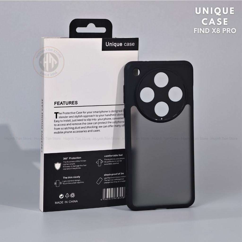 Ốp lưng oppo find x8 ultra x8 pro x8s plus x7 ultra chống sốc chống vân tay UNIQUE bảo vệ camera phụ kiện huỳnh tân store