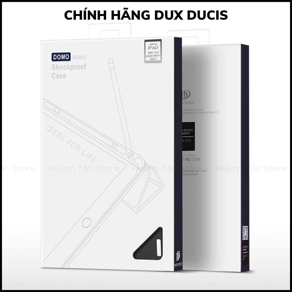 BAO DA ipad pro 11 inch 12,9 inch domo series chính hãng duxducis chống va đập có khay khe để bút