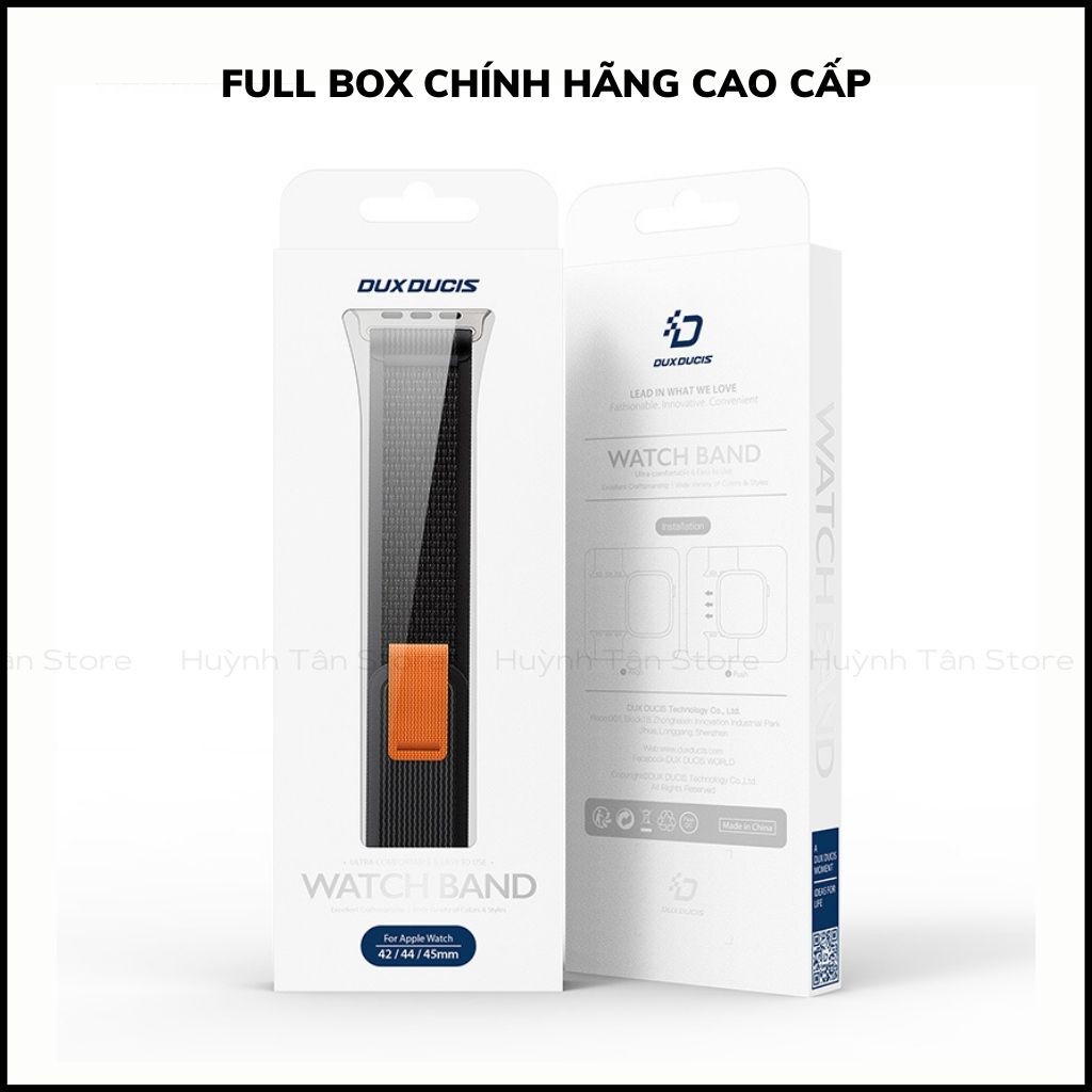 Dây đồng hồ thông minh apple watch series 9 8 7 6 5 4 3 se ultra chất liệu dệt nylon cao cấp yj series chính hãng duxducis