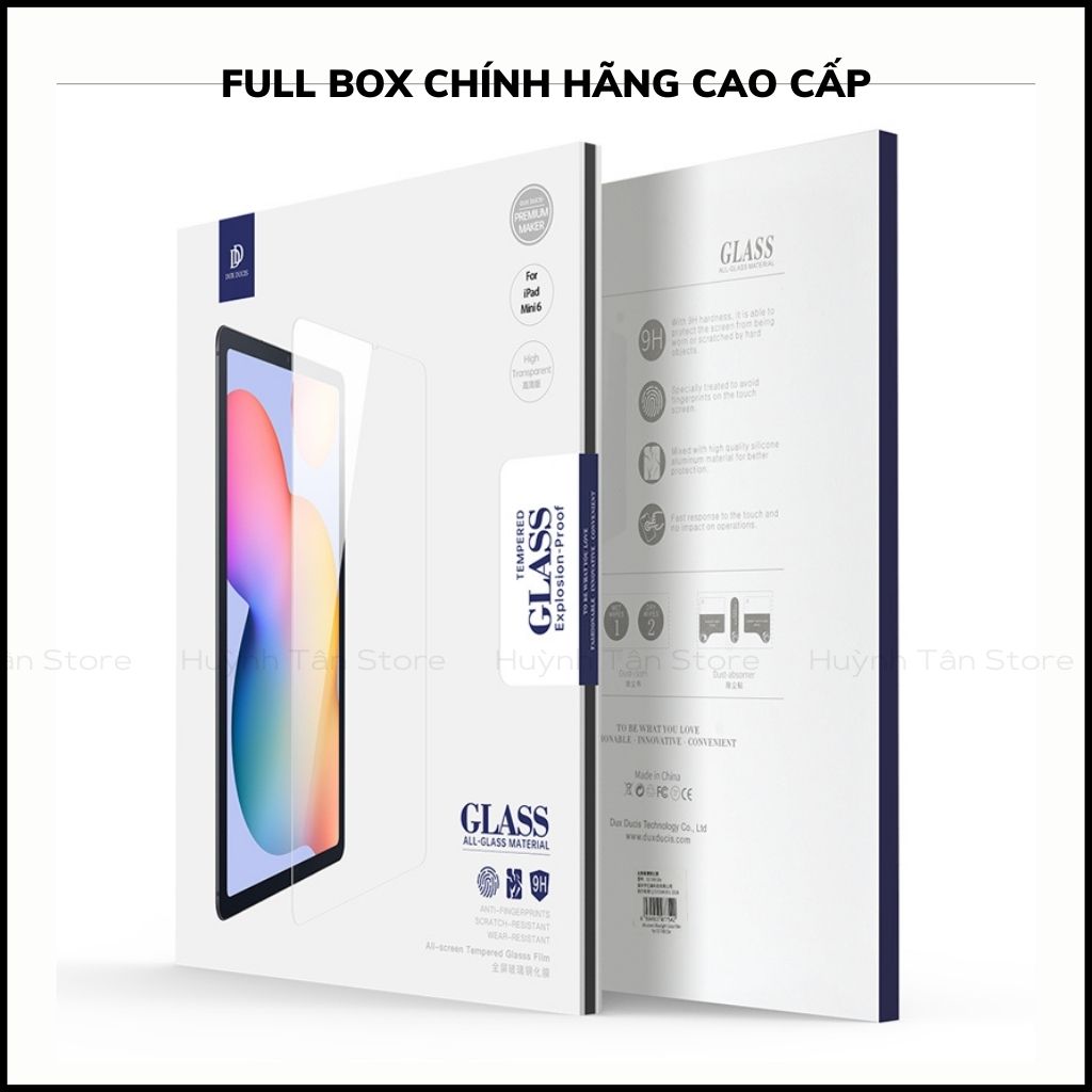 Cường lực ipad mini 6 8.3 inch trong suốt KHÔNG VIỀN ĐEN chống bám vân tay chính hãng DUXDUCIS phụ kiện