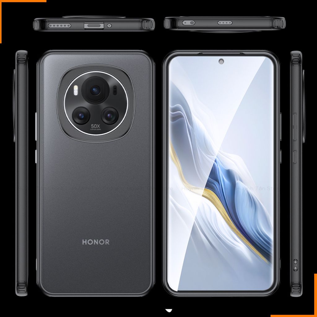 Ốp lưng honor magic 6 pro chống sốc chống vân tay NHÁM VIỀN MÀU VER 2 bảo vệ camera phụ kiện huỳnh tân store