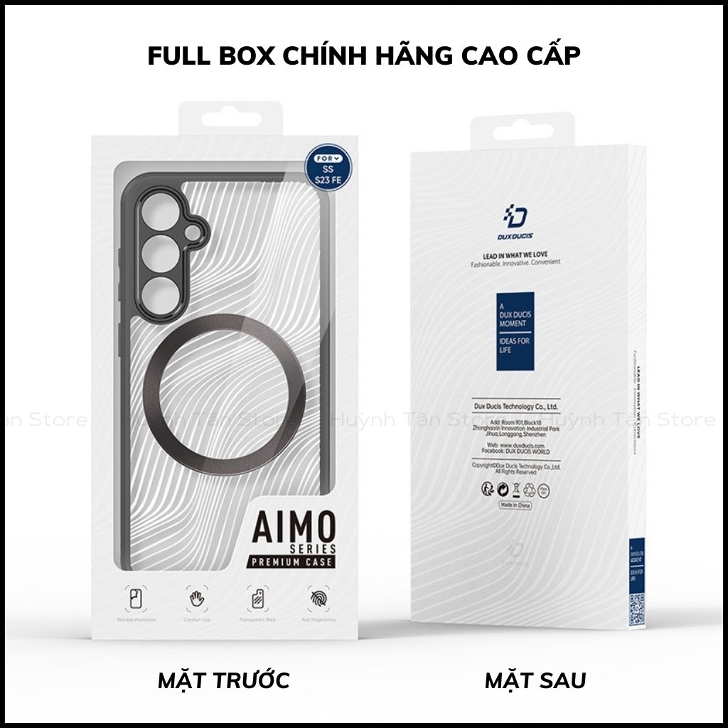 Ốp lưng samsung s23 fe aimo chính hãng duxducis chống va đập trong suốt không ố vàng huỳnh tân store