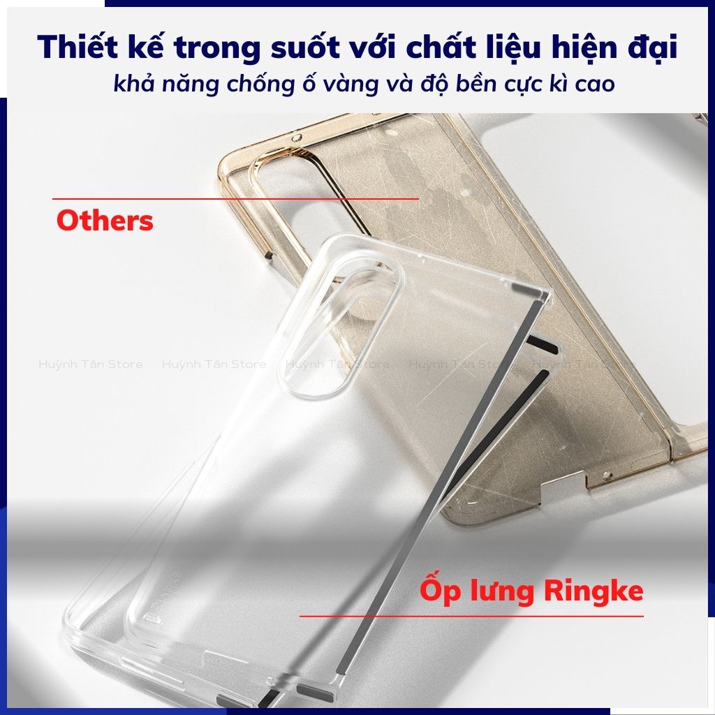 Ốp lưng samsung z fold 4 trong suốt và nhám mờ chống sốc Ringke Fusion chính hãng Korea bảo vệ camera huỳnh tân store